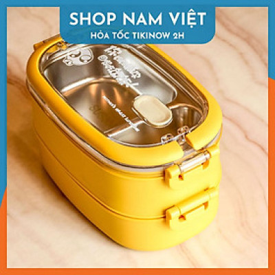Bộ Hộp Cơm Giữ Nhiệt 2 Lớp INOX304 Thiết Kế Hiện Đại