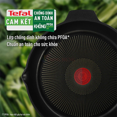Chảo đúc chiên Tefal Robusto có miệng rót (20cm/22cm/24cm) - Hàng chính hãng