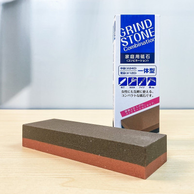 Combo Dao gọt hoa quả KAI có nắp đậy cán gỗ nội + Đá mài dao kéo nội địa Nhật Bản