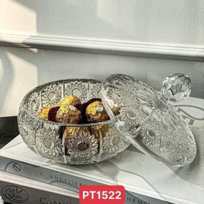 Thố mứt pha lê Bohemia M57 GC 16.5 cm hàng chính hãng