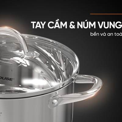 NỒI INOX 3 ĐÁY SUNHOUSE SHG301-16 - Hàng Chính Hãng