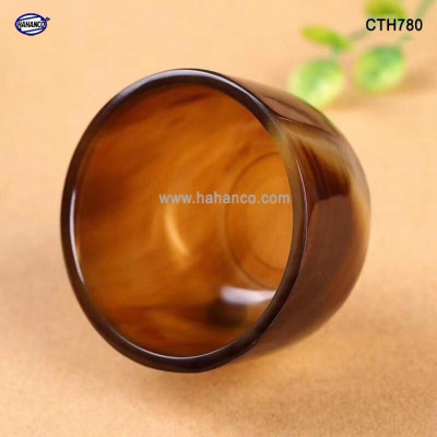 Chén sừng Trâu và bò Châu phi dùng để uống trà, uống rượu (CTH780) thanh lọc giải độc và nhiệt cho cơ thể