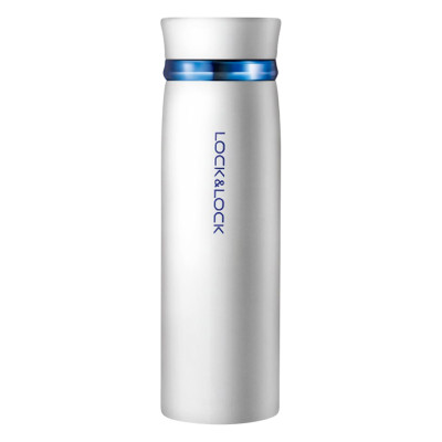 Bình Giữ Nhiệt 450ml Lock&Lock Feather Light màu trắng xanh LHC4131WB, Hàng chính hãng - JoyMall