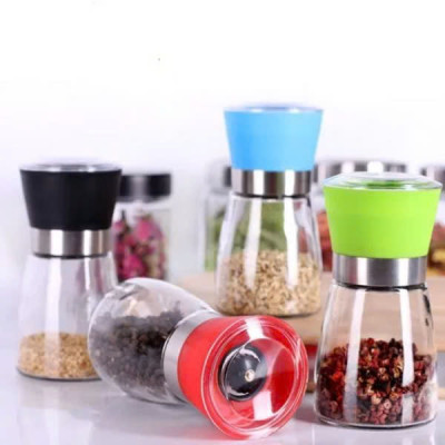 Lọ xay tiêu thủy tinh, lưỡi sứ  - Màu ngẫu nhiên