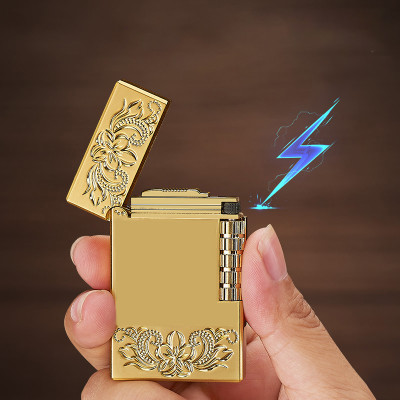 Vỏ Hột Quẹt Bật Lửa Gas Đá 803HV Họa Tiết Hoa Văn Độc Lạ