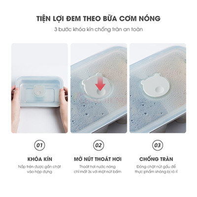 Hộp cơm điện Bear SB-HC12L - Hàng chính hãng