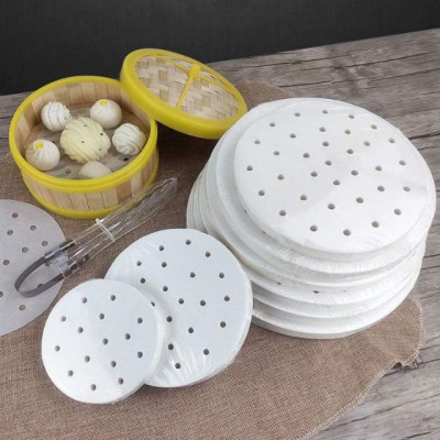 Set 200 Tờ Giấy Nến Để Nồi Hấp + Miếng Lót Nồi Gỗ - TẶNG 1 KẸP TRÁI TIM