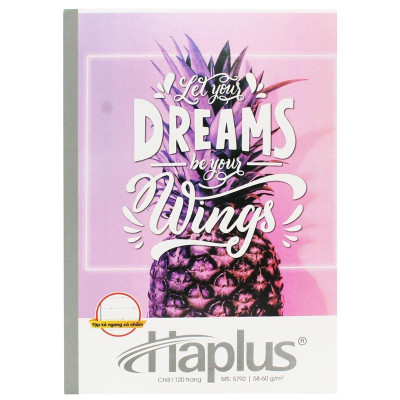 Combo 5 Tập Chill Kẻ Ngang Có Chấm 120 Trang ĐL 58-60g/m2 - Haplus 5792 (Mẫu Màu Giao Ngẫu Nhiên)