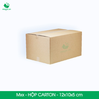 Hộp 12x10x5 cm - Combo 60 thùng hộp carton đóng hàng - tùy chọn chất lượng