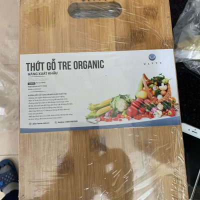 Thớt Gỗ Tre Organic Ultty Vina Có Đặc Tính Kháng Khuẩn Và Chống Mùi Hôi – Hàng Chính Hãng