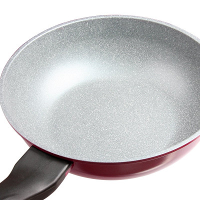 Tặng cặp nhấc nồi silicon cao cấp - Combo 2 món, nồi chống dính Kimscook  24cm và Chảo đúc Ecoramic sâu lòng 28 cm đỏ