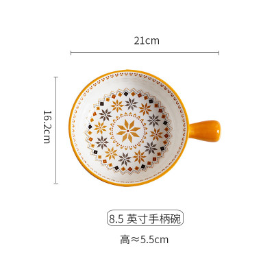 Bán lẻ bộ bát đĩa Thổ Cẩm Cam thương hiệu GOSU tráng men