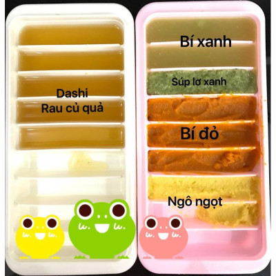 Khay trữ đông đồ ăn dặm cho bé Kokubo chia ngăn, có nắp đậy - Hàng nội địa Nhật