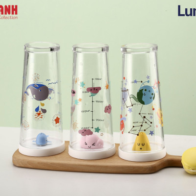 Ly Thủy Tinh Đổi Màu Có Nắp Luminarc Lille Scale Unicorn 425ml - Q3810