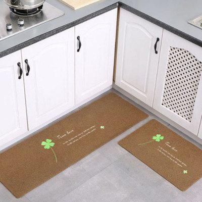 Bộ 2 thảm 2D nhà bếp đế cao su chống trượt 120x40 và 60x40 + kèm 2 khăn lau 30x30 (màu ngẫu nhiên) 
