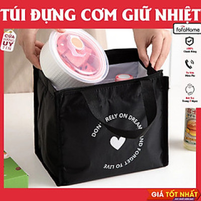 Túi Giữ Nhiệt Đựng Hộp Cơm Văn Phòng Hình Trụ Tui Giữ Nhiệt Vải Đựng Đồ Ăn Giao Hàng Có Khóa Kéo Giao Hoạ Tiết Ngẫu Nhiên