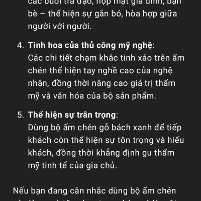 Bộ ấm chén bằng gỗ bách xanh thơm nức 
