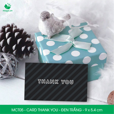 MCT05 - 9x5.4 cm - 1000 Card Thank you, Thiệp cảm ơn khách hàng, card cám ơn cứng cáp sang trọng