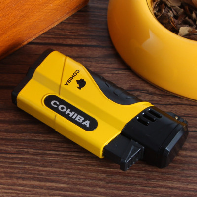 Vỏ Hột Quẹt Bật Lửa Khò 4 Tia  H166 Kèm Đục Tiện Lợi Đẹp Độc Lạ - Dùng Gas Cao Cấp