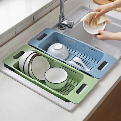 Rổ Gác Bồn Rửa Bát Gấp Gọn Đa Năng Lúa Mạch Tiện Dụng 