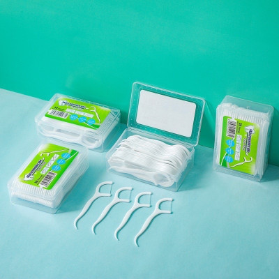 Phụ kiện nhà bếp phòng ăn _ Set  hộp 50 cây tăm chỉ nha khoa , an toàn dễ sử dụng 