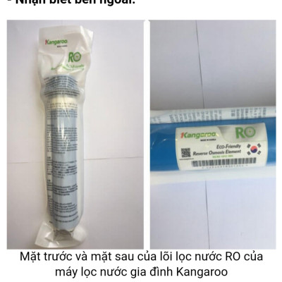 MÀNG RO VORTEX 50GPD, LÕI SỐ 4 KANGAROO công suất 10 lít/giờ dùng cho máy lọc nước gia đình