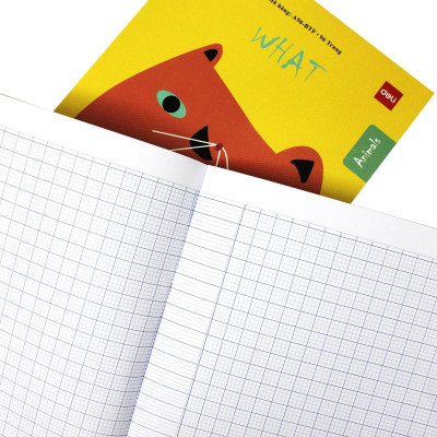 Tập Học Sinh - 4 Ô Ly Vuông - 96 Trang 100gsm - Deli CNA96-BTF (Mẫu Bìa Giao Ngẫu Nhiên)