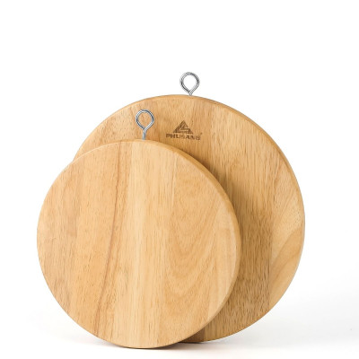 Thớt gỗ cao su tự nhiên PHUSANG không chất bảo quản, chống ẩm mốc dùng trong nhà hàng và khách sạn