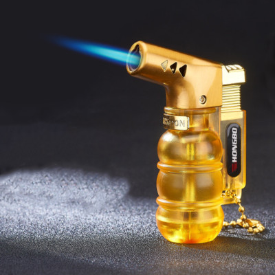 Vỏ Hột Quẹt Bật Lửa Khò Gas 1 Tia Kiêm Móc Khóa Tiện Lợi Hongbo HB853 Thiết Kế Đẹp Độc Lạ - Giao Màu Ngẫu Nhiên
