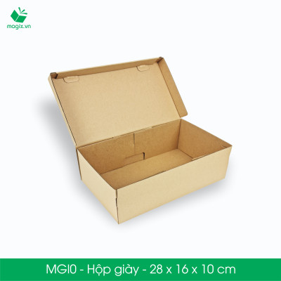 MGI0 - 28x16x10cm - 50 Hộp giày - Thùng hộp carton trơn đóng hàng