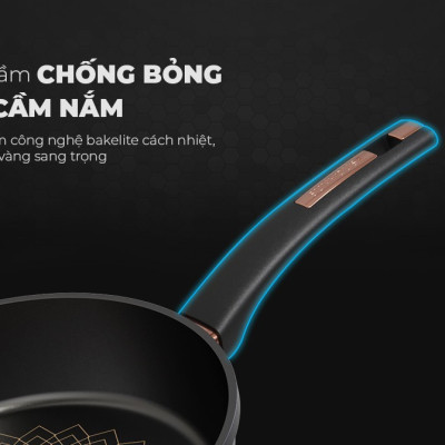 Chảo Chống Dính Ultra Titalium Đáy Từ Sunhouse ST30B - Hàng Chính Hãng