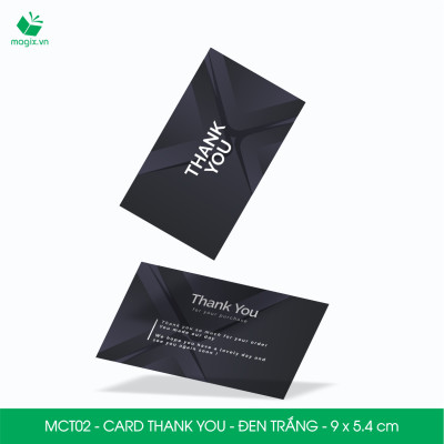 MCT02 - 9x5.4 cm - 500 Card Thank you, Thiệp cảm ơn khách hàng, card cám ơn cứng cáp sang trọng