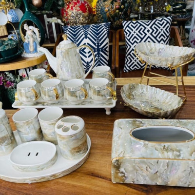 HỘP ĐỰNG GIẤY ĂN BẮNG SỨ VÂN ĐÁ CAO CẤP - VD62