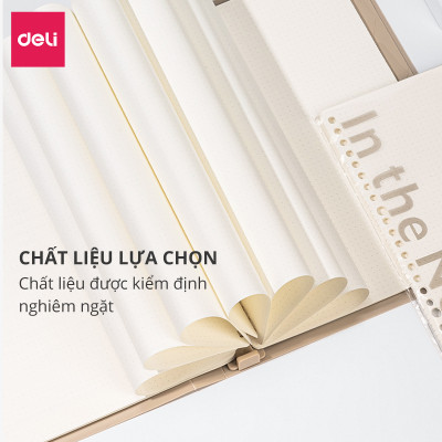 Sổ Còng Nhựa Sổ Tay A5 B5 Bìa Nhựa Cứng 80gsm 120 Trang Có Thể Thay Lõi Sổ Ruột Sổ Nhiều Size Deli - Phù Hợp Làm Sổ Kế Hoạch Planner, Nhật Kí, Tập Vở Ghi Chép Bullet Journal - GHA560 GHB560