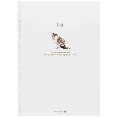 Sổ Lò Xo Vintage Animal - Kẻ Ngang - Morning Glory 10230-89768 - Cat