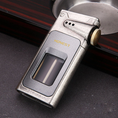 Vỏ Hộp Quẹt Bật Lửa Xăng Đá Honest BCZ-805 Thiết Kế Lộ Thiên-Tặng Đá Lửa