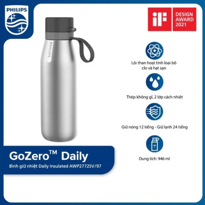 Bình giữ nhiệt Daily Insulated Philips AWP2772SV/97 - màu bạc