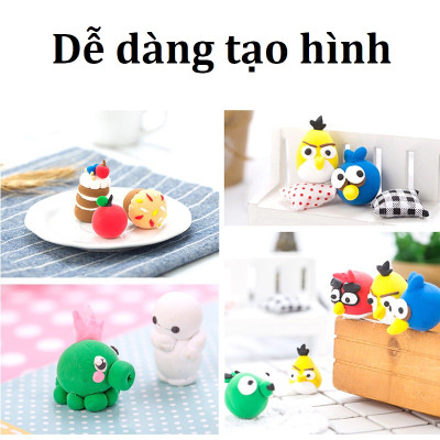Đất Nặn Nhiều Màu Deli - Chất Liệu An Toàn - Có Khuôn Kèm - 12 - 01 Hộp Nhựa Có Quai Xách - 7022
