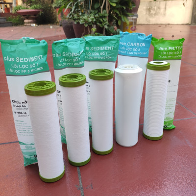 Bộ 5 lõi lọc nước số 1,2,3 LÕI LỌC THÔ dùng cho máy lọc nước R.O kangaroo aqua sanaky