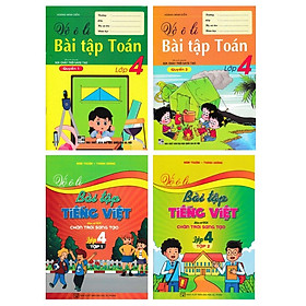 Sách - Combo Vở Ô Li Bài Tập Toán + Tiếng Việt Lớp 4 (Bám Sát SGK Chân Trời Sáng Tạo) (Bộ 4 Cuốn) - HA