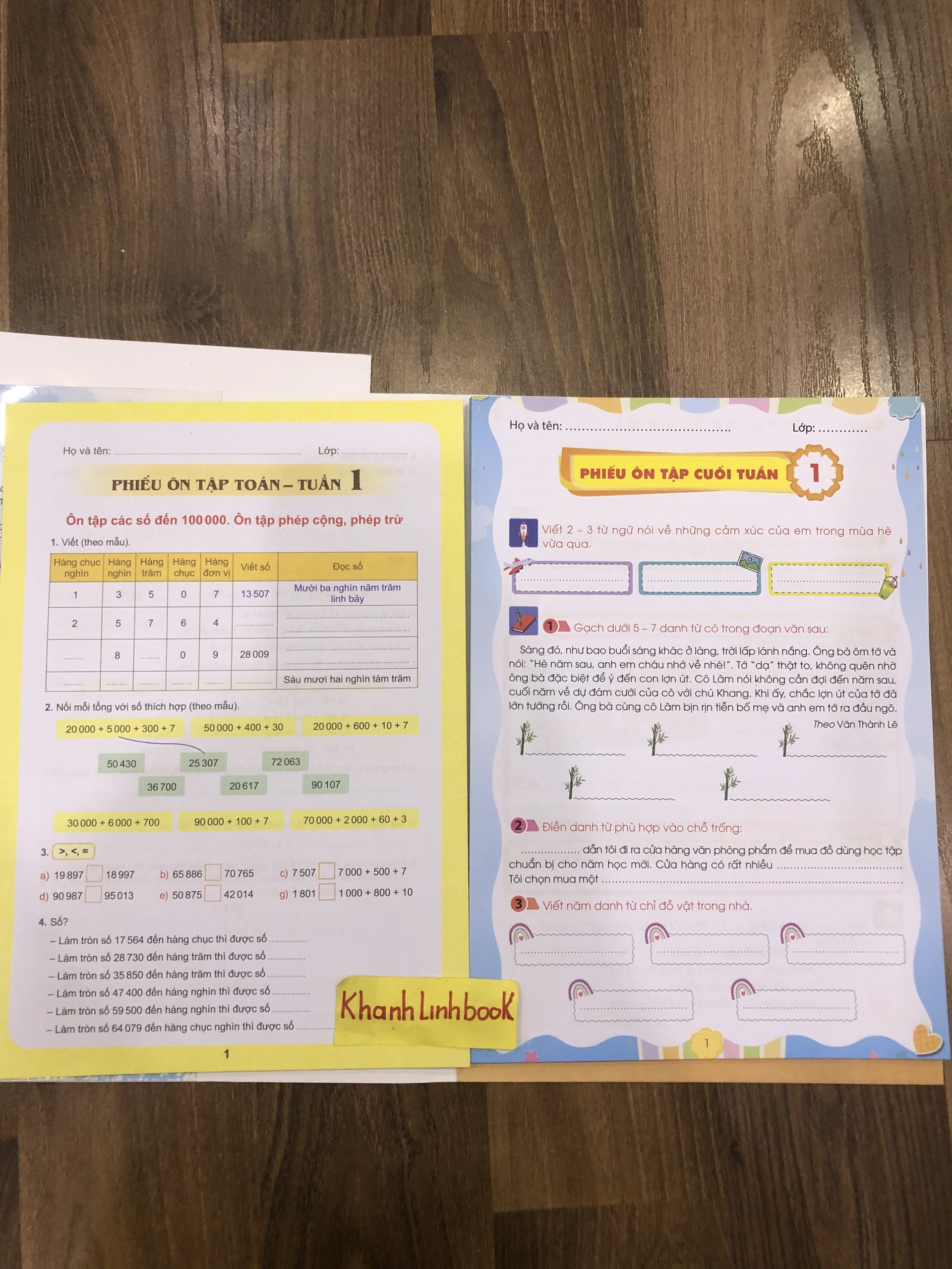 Sách - phiếu ôn tập cuối tuần môn toán lớp 4 ( chân trời sáng tạo )