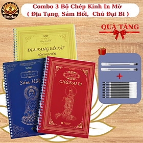 COMBO 3 Sách Chép Kinh - Kinh Địa Tạng, Sám Hối, Chú Đại Bi - PAI BOOKS.