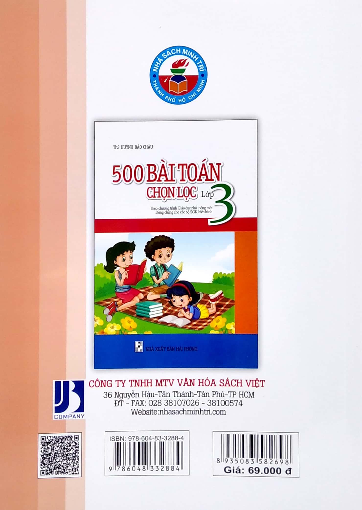 500 Bài Toán Chọn Lọc Lớp 3 (Theo Chương Trình Giáo Dục Phổ Thông Mới)
