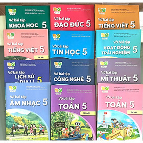 Bộ Vở bài tập Lớp 5- Kết Nối Tri Thức Với Cuộc Sống (13 quyển- Kèm bìa nilong bao sách)