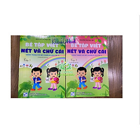 Sách - Combo Bé tập viết nét và chữ cái tập 1 + 2 (Hành trang cho bé chuẩn bị vào lớp 1)