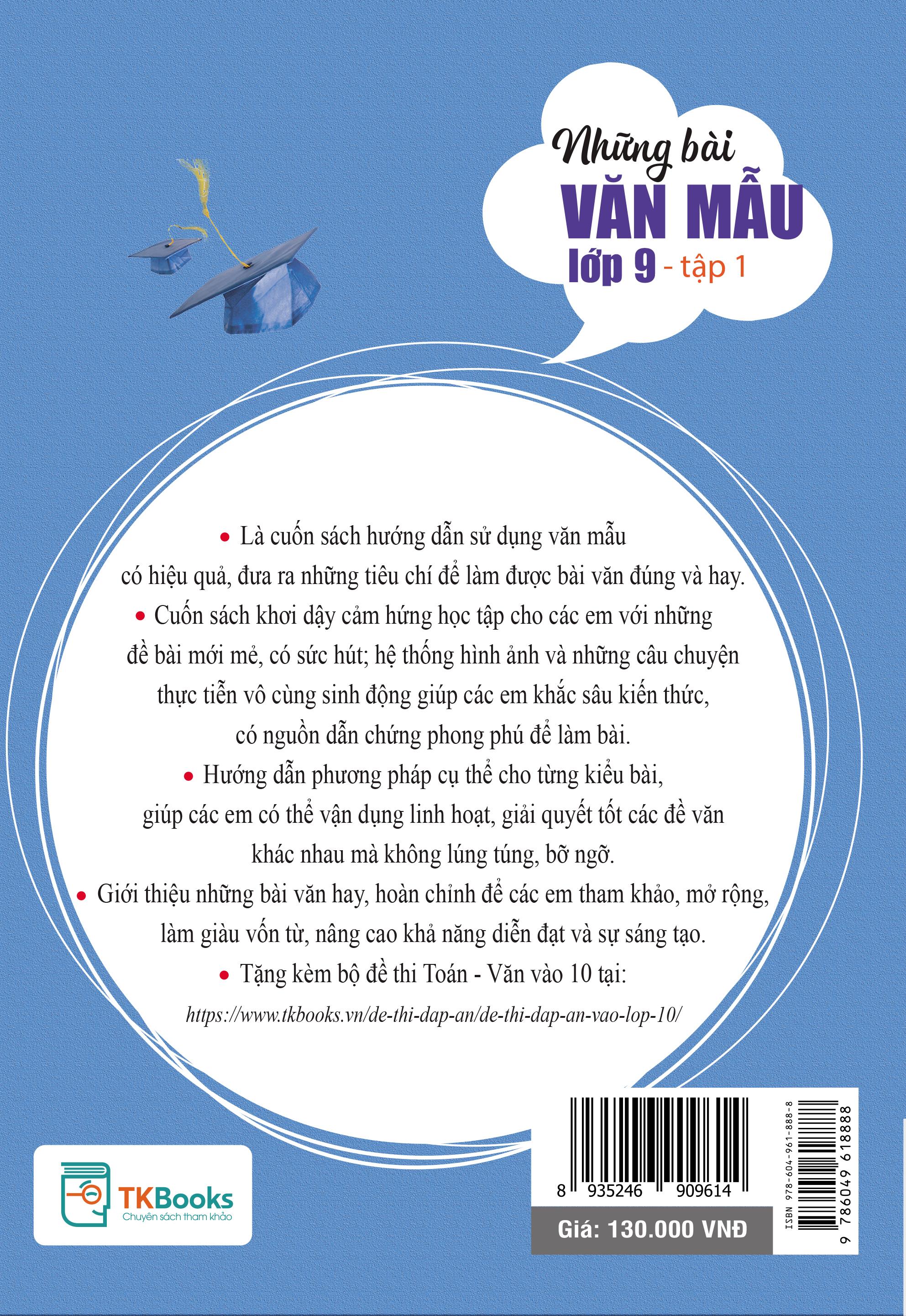 Những Bài Văn Mẫu Lớp 9 (Tập 1)