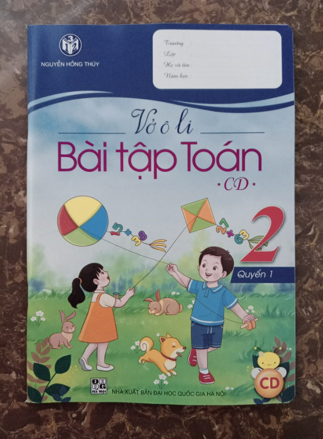 Sách - Vở ô li bài tập toán lớp 2 - Quyển 1 (CD)