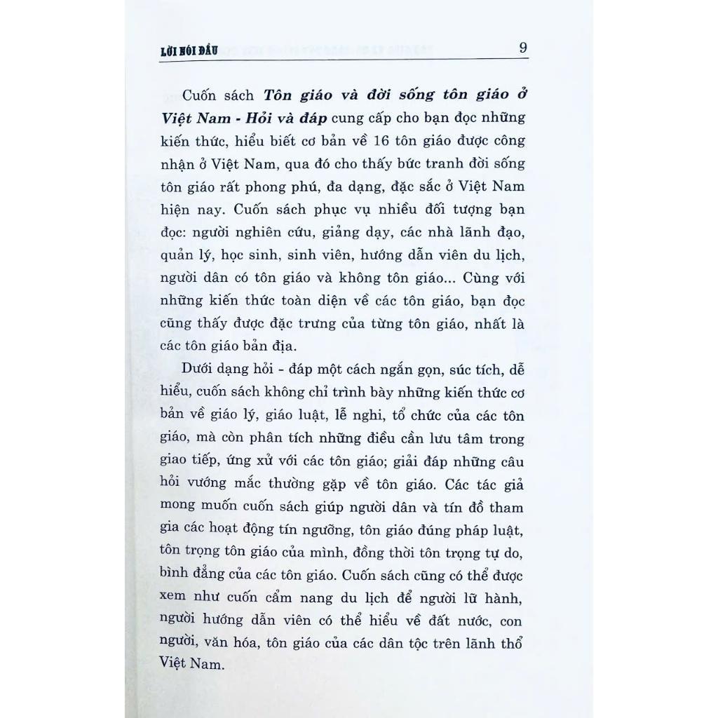 Sách - Tôn Giáo Và Đời Sống Tôn Giáo Ở Việt Nam - Hỏi Và Đáp - NXB Chính Trị Quốc Gia