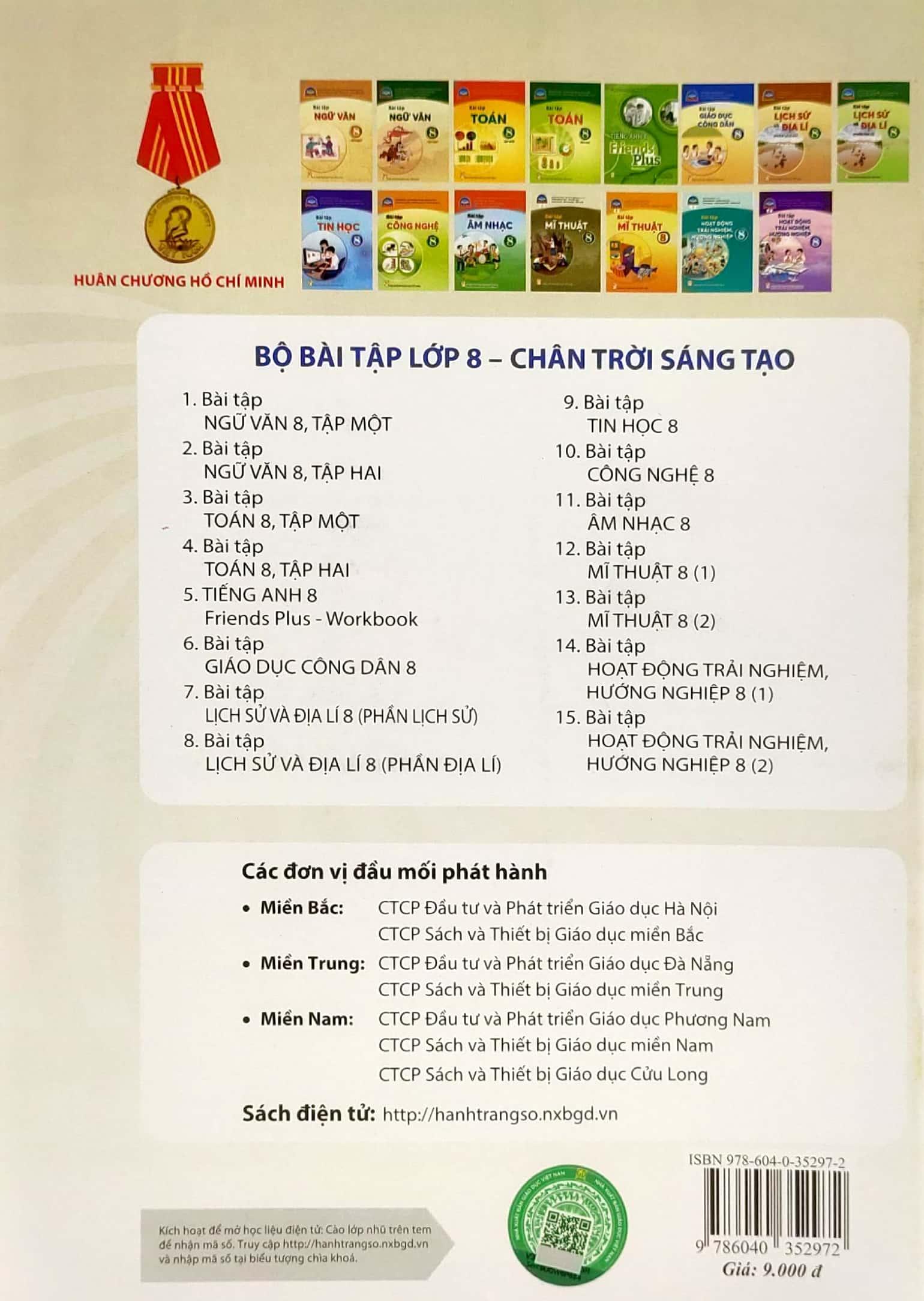 Bài Tập Mĩ Thuật 8 - Bản 1 (Chân Trời) (2023)