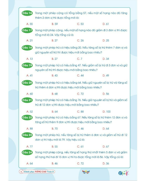 Sách - Chinh Phục Nâng Cao Toán Lớp 2 (Cánh Diều)